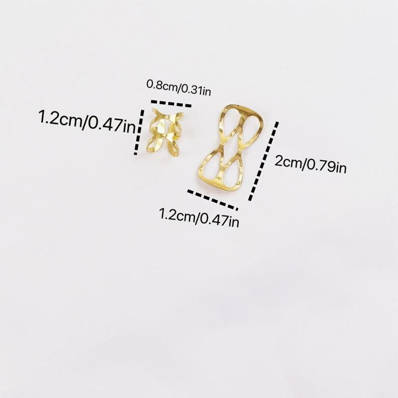 26pcs Hollowed Metal Hair Ring Braiding Hair Accessories For Curly Hair