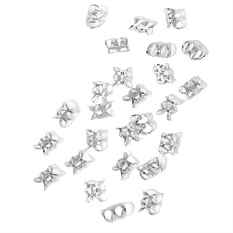 26pcs Hollowed Metal Hair Ring Braiding Hair Accessories For Curly Hair