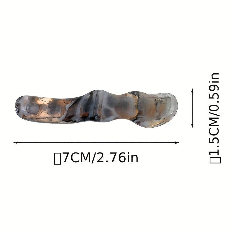Leopard Pattern Resin Hair Clip for Women Girls