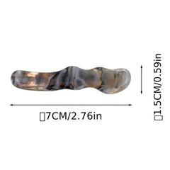 Leopard Pattern Resin Hair Clip for Women Girls