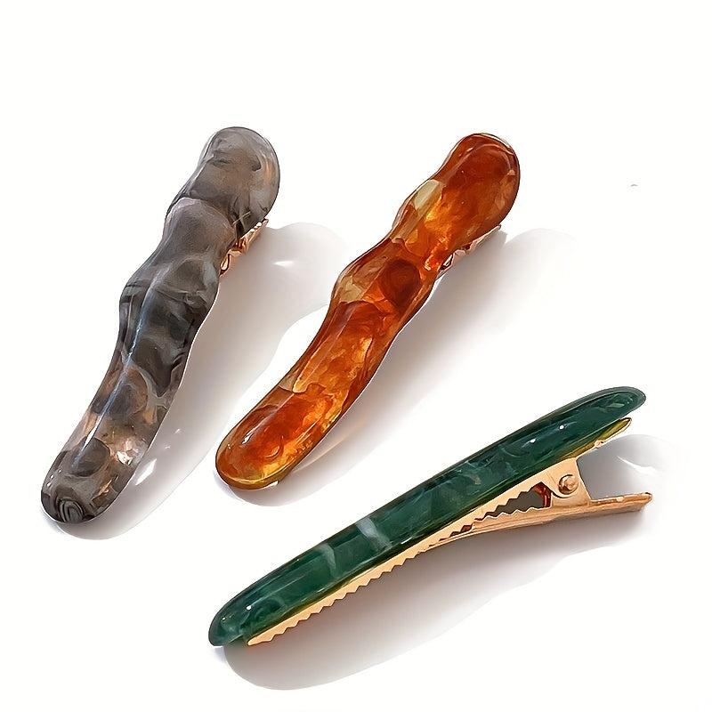 Leopard Pattern Resin Hair Clip for Women Girls