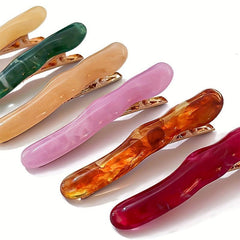 Leopard Pattern Resin Hair Clip for Women Girls