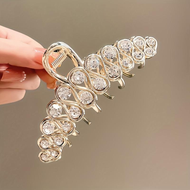 Faux Pearl Hair Claw Non-slip Ponytail Holder