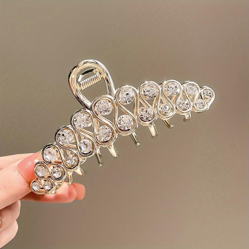 Faux Pearl Hair Claw Non-slip Ponytail Holder