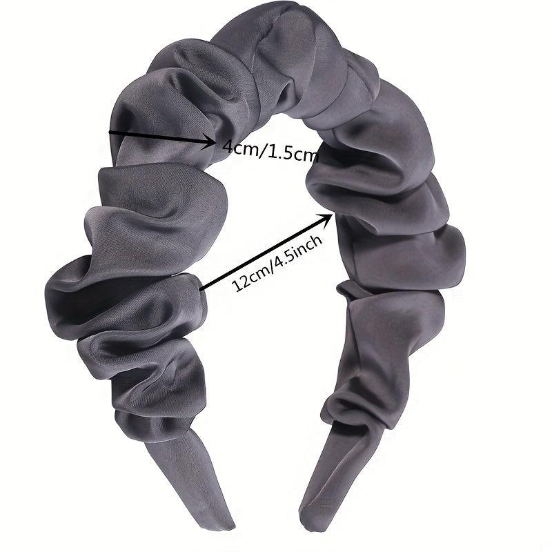 Wide Satin Headband Women Non Slip Hair Bands