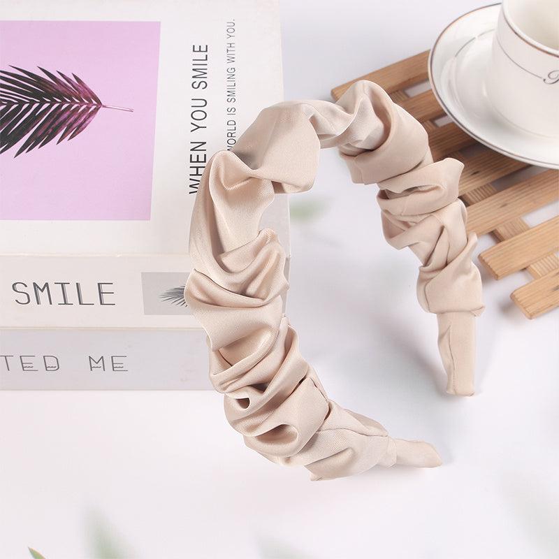 Wide Satin Headband Women Non Slip Hair Bands