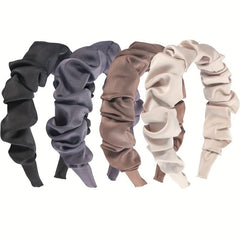 Wide Satin Headband Women Non Slip Hair Bands