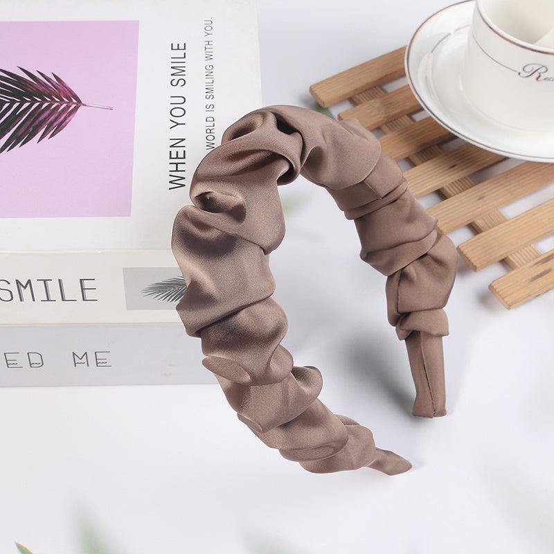 Wide Satin Headband Women Non Slip Hair Bands