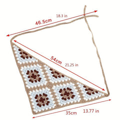 Triangle Scarf Tai Chi Crochet Knitting Headband Strawberry Tie Wrap Turban Head
