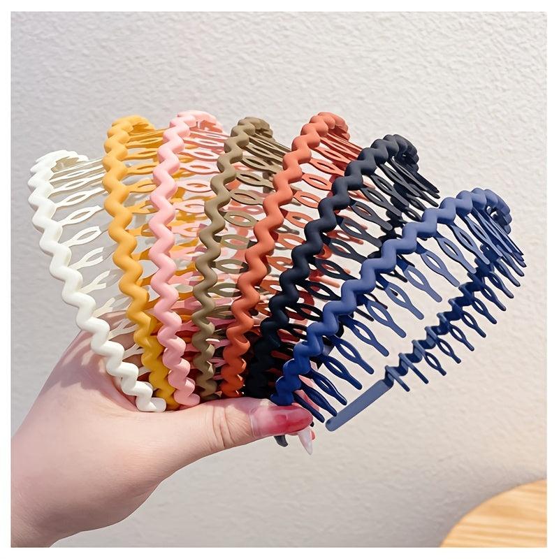 Toothed Solid Hairband Non slip Headband Hair Accessories For Sports