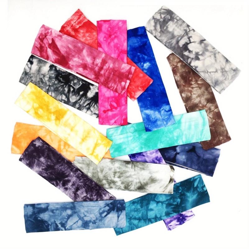 Tie dye Headband Women Sports Fitness Yoga Elastic Daily Headwear