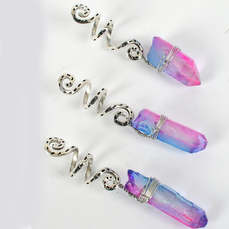 3pcs Crystal Hair Jewelry Set for Women Goddess Dreadlocks Accessories Kit
