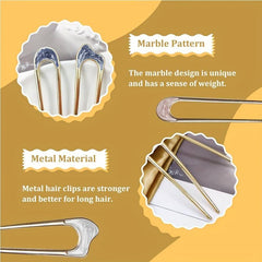 3PCS Retro U-shaped Metal Hairpin Hair Accessory For Girls and Women