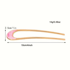 3PCS Retro U-shaped Metal Hairpin Hair Accessory For Girls and Women