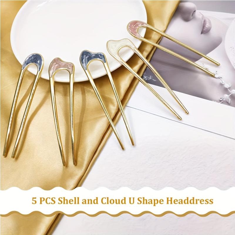 3PCS Retro U-shaped Metal Hairpin Hair Accessory For Girls and Women
