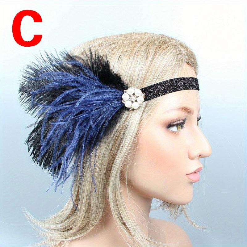 Feather Headband for Prom Halloween Party Mother's Gift