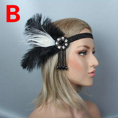 Feather Headband for Prom Halloween Party Mother's Gift