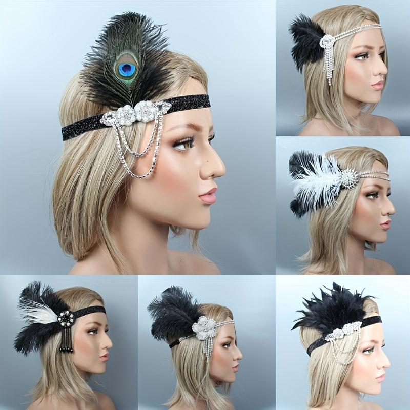 Feather Headband for Prom Halloween Party Mother's Gift