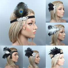 Feather Headband for Prom Halloween Party Mother's Gift