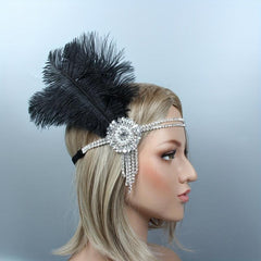 Feather Headband for Prom Halloween Party Mother's Gift
