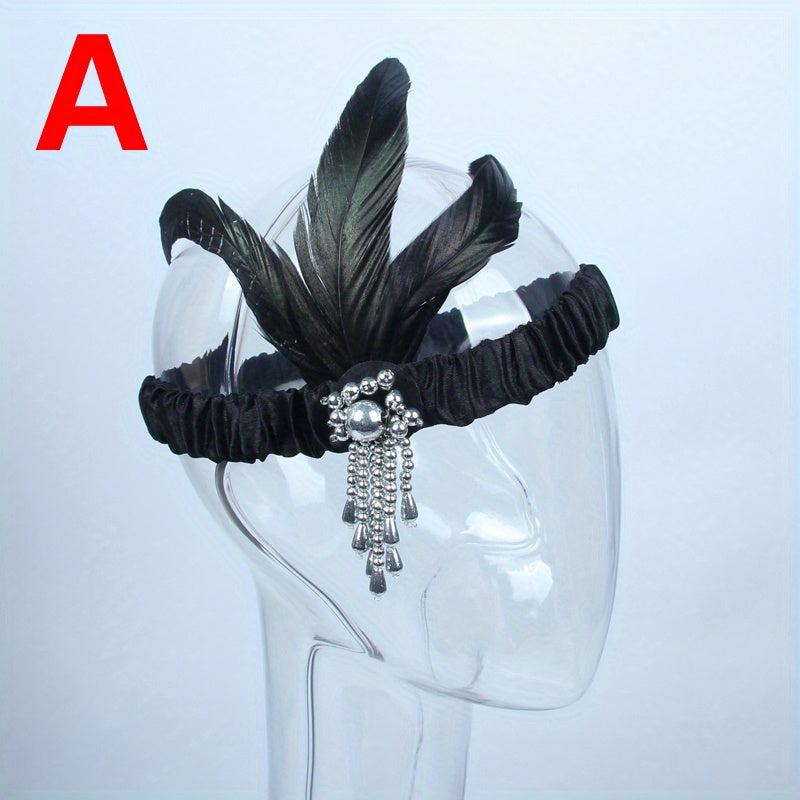 Feather Headband for Prom Halloween Party Mother's Gift