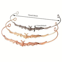 Bat Shaped Hair Band Metal Headband Punk Headdress Girls Kids Halloween Party