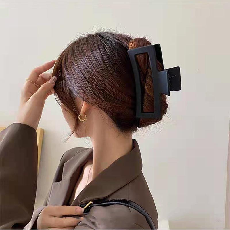 Matte Geometric Hair Claw Clip for Thick Hair