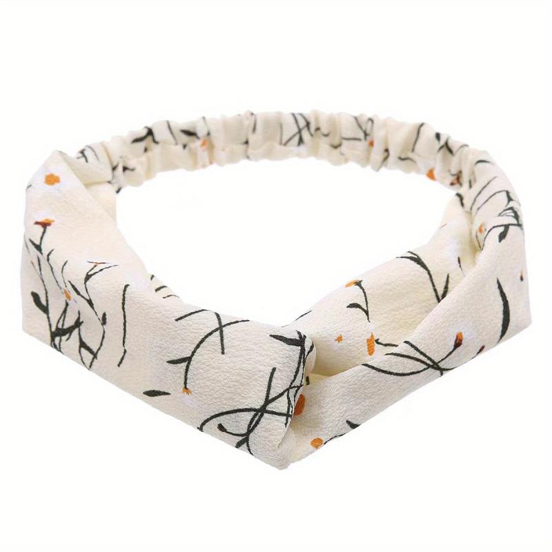 Women's Cross Knotted Retro Flower Headband Hair Accessory