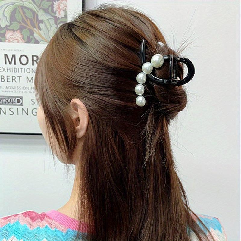 Faux Pearl Hair Claw Stylish Shark Claw Hair Accessory