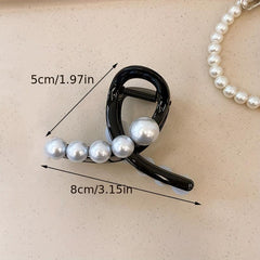 Faux Pearl Hair Claw Stylish Shark Claw Hair Accessory