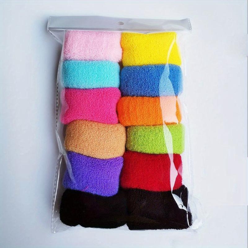 12pcs Thick Hair Tie Seamless Elastic Ponytail Holder Hair Accessories