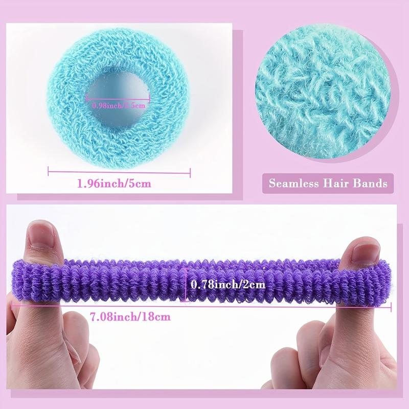 12pcs Thick Hair Tie Seamless Elastic Ponytail Holder Hair Accessories
