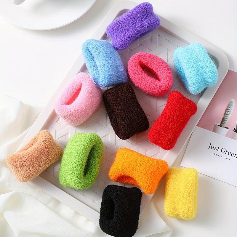 12pcs Thick Hair Tie Seamless Elastic Ponytail Holder Hair Accessories