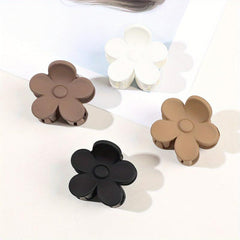 4pcs Frosted Hair Claw Butterfly Shaped Small Rectangle Hair Claw