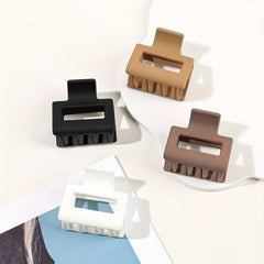 4pcs Frosted Hair Claw Butterfly Shaped Small Rectangle Hair Claw