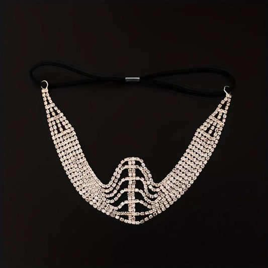 Rhinestone Head Chain Bridal Headband Crystal Hair Band Wedding Headpiece