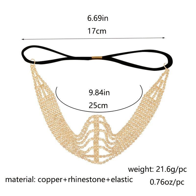 Rhinestone Head Chain Bridal Headband Crystal Hair Band Wedding Headpiece