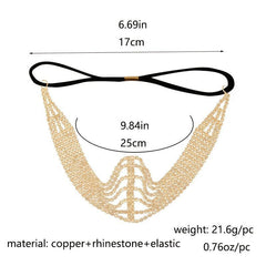 Rhinestone Head Chain Bridal Headband Crystal Hair Band Wedding Headpiece