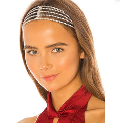 Rhinestone Head Chain Bridal Headband Crystal Hair Band Wedding Headpiece