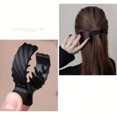 Matte Hair Claw Ponytail Holder Solid Shark Claw Hair Accessories
