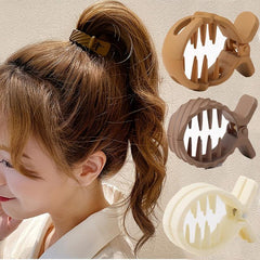 Matte Hair Claw Ponytail Holder Solid Shark Claw Hair Accessories