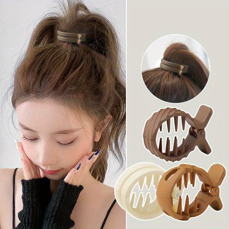 Matte Hair Claw Ponytail Holder Solid Shark Claw Hair Accessories