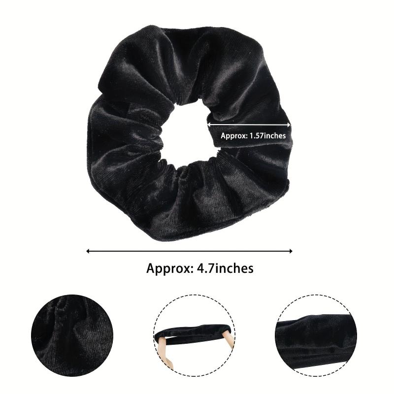 6pcs Large Velvet Scrunchie Hair Tie Female Rubber Band Hair Accessories