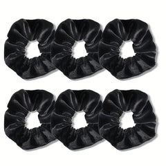 6pcs Large Velvet Scrunchie Hair Tie Female Rubber Band Hair Accessories