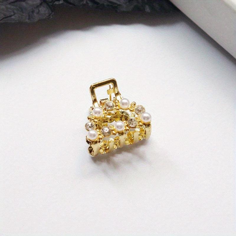 Small Hair Claw Rhinestone Clip, Multiple Pattern Grab