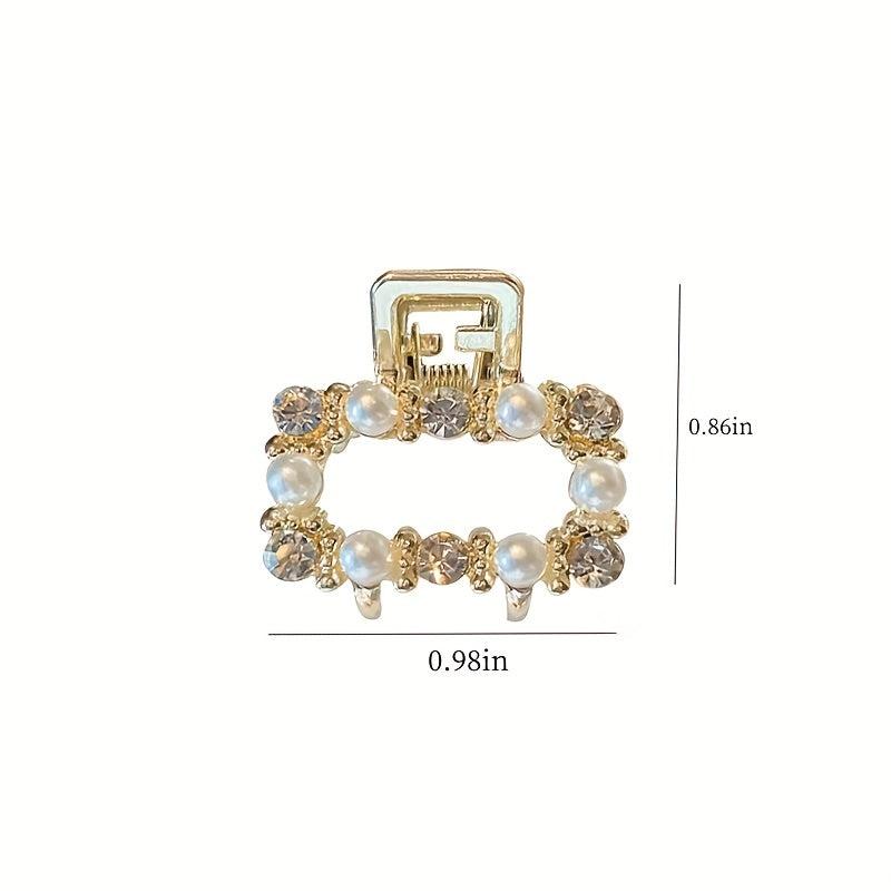 Small Hair Claw Rhinestone Clip, Multiple Pattern Grab