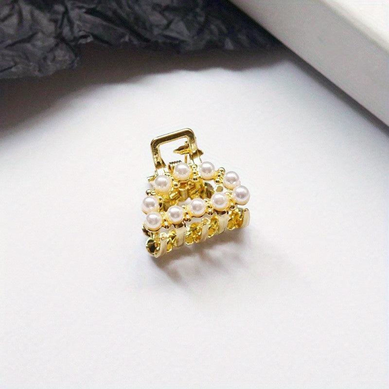 Small Hair Claw Rhinestone Clip, Multiple Pattern Grab