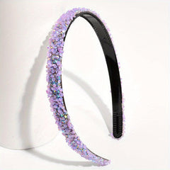 Rhinestone Pearl Headband Glitter Hair Band Women