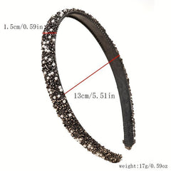 Rhinestone Pearl Headband Glitter Hair Band Women