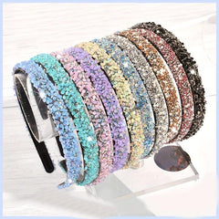 Rhinestone Pearl Headband Glitter Hair Band Women